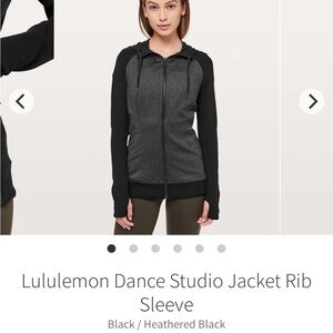 lululemon athletica Women's Heathered Black Dance Studio Jacket